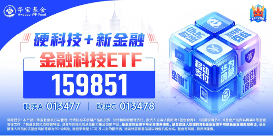 “AI+金融”爆发	，金融科技ETF（159851）飙涨超4%逼近历史高点！成份股狂掀涨停潮，宇信科技20CM涨停