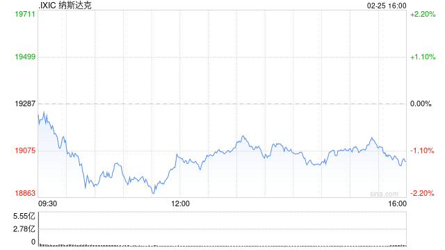 午盘：美股走低科技股领跌 特斯拉一度跌逾9%